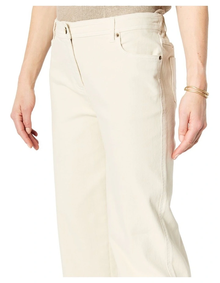 Mimi Wide Leg Jean in Cream image 5