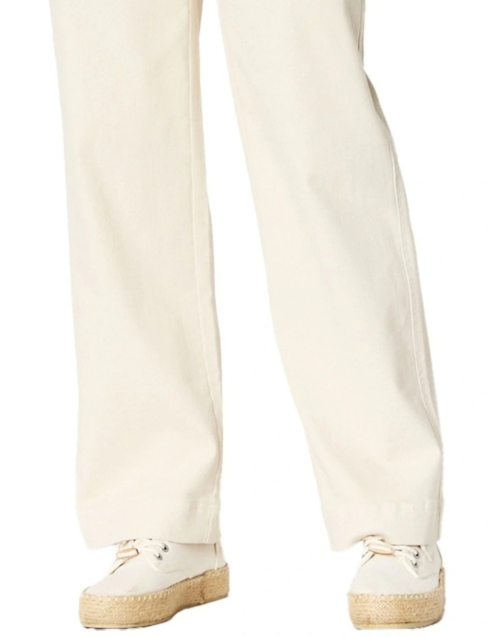 Mimi Wide Leg Jean in Cream image 7