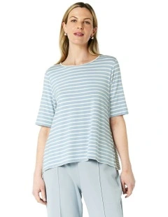 Hannah Tee in Blue Stripe