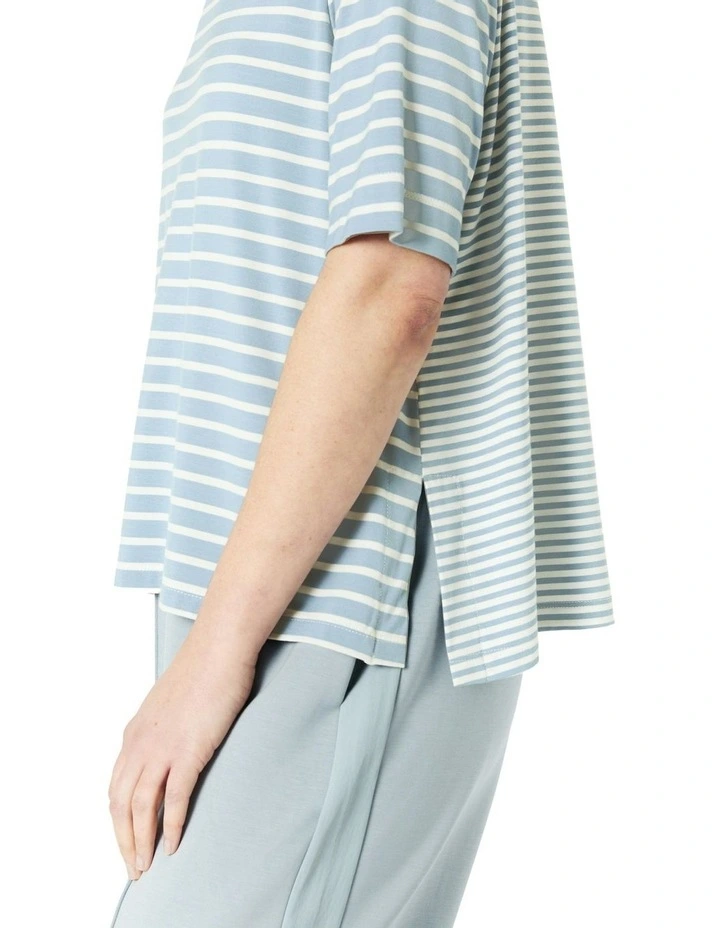 Hannah Tee in Blue Stripe image 5