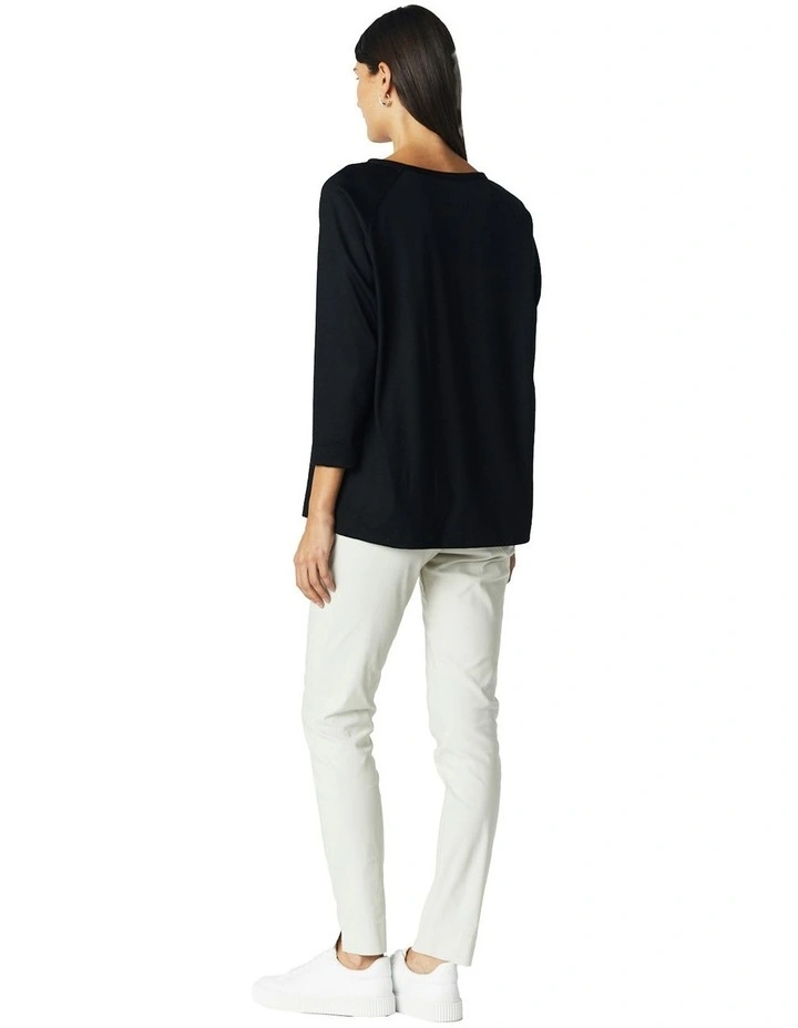 Long Capri Pant in Cream image 2