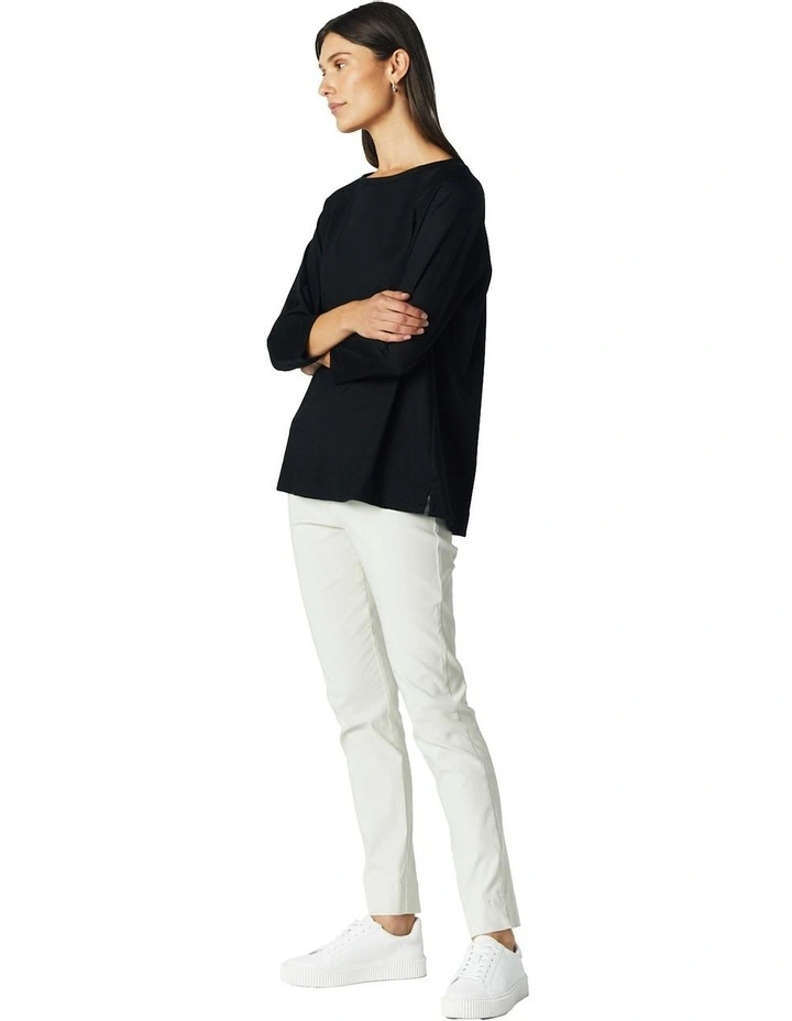 Long Capri Pant in Cream image 3