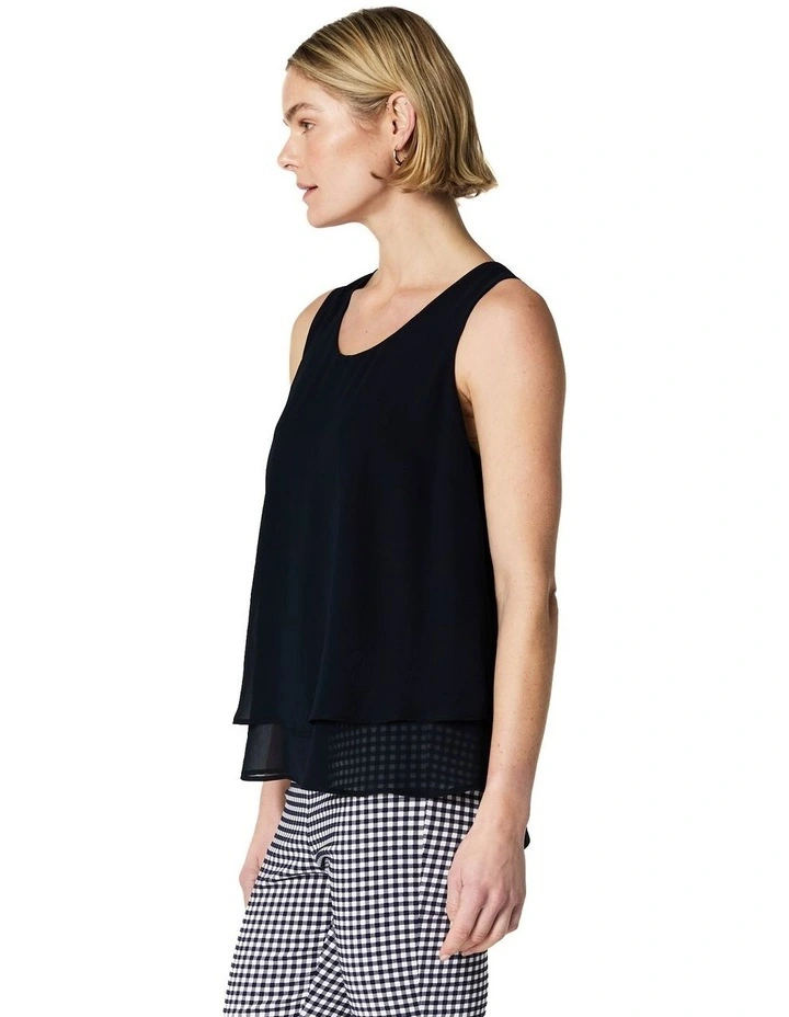 Delia Singlet in Navy image 3