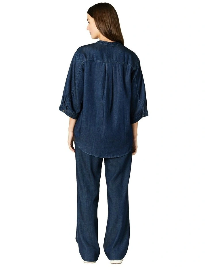 Colette Overshirt in Dark Denim image 2