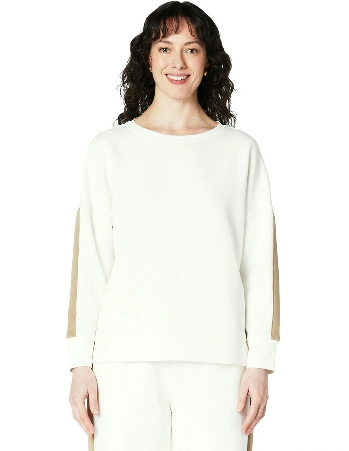 Opal Sweat Top in Cream image 1