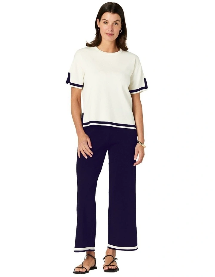 Celene Top in Ivory/Navy image 6