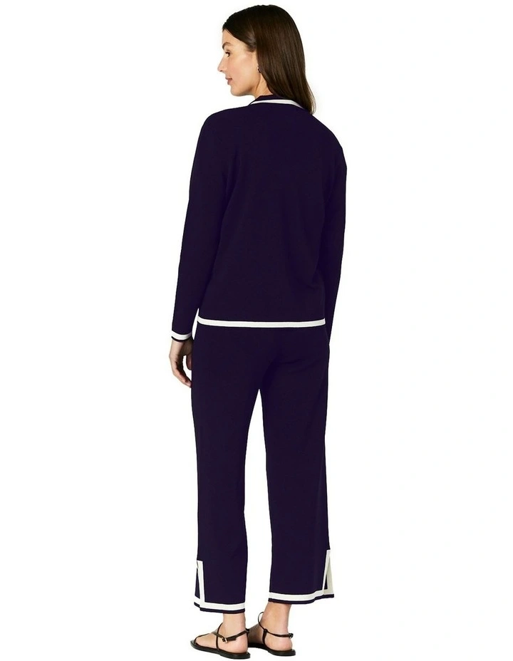 Celene Cardigan in Navy/Ivory image 2