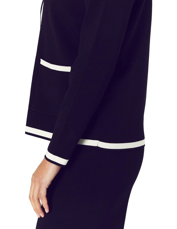 Celene Cardigan in Navy/Ivory image 6