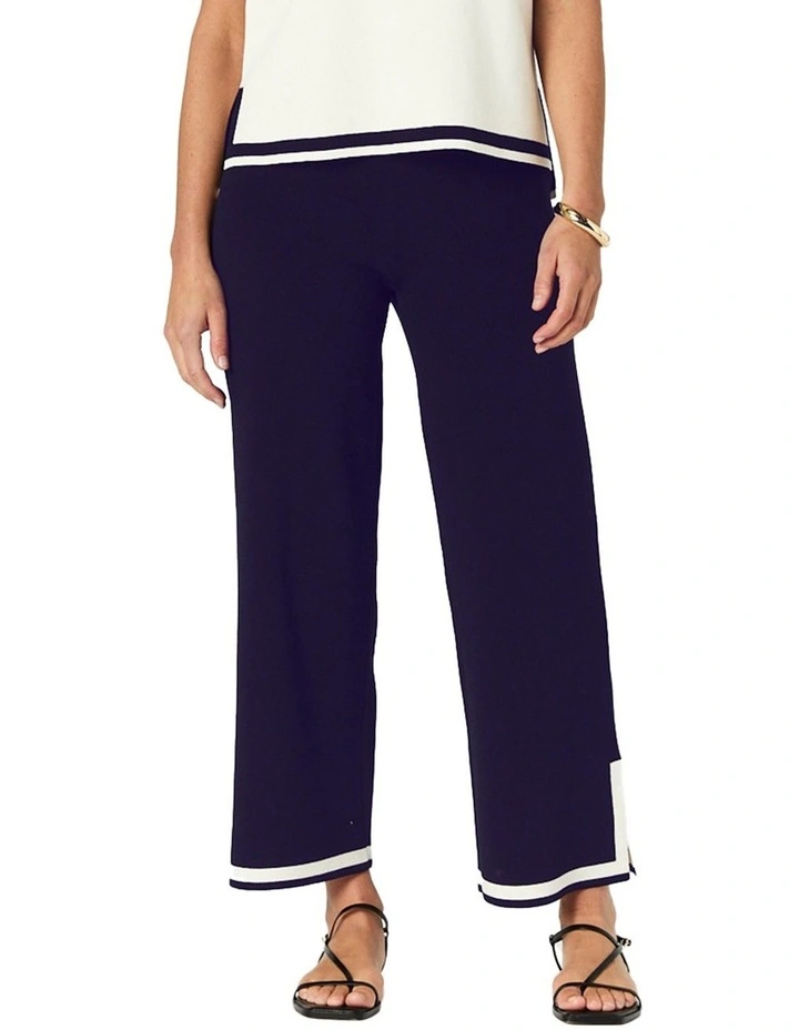 Celene Pant in Navy/Ivory image 7