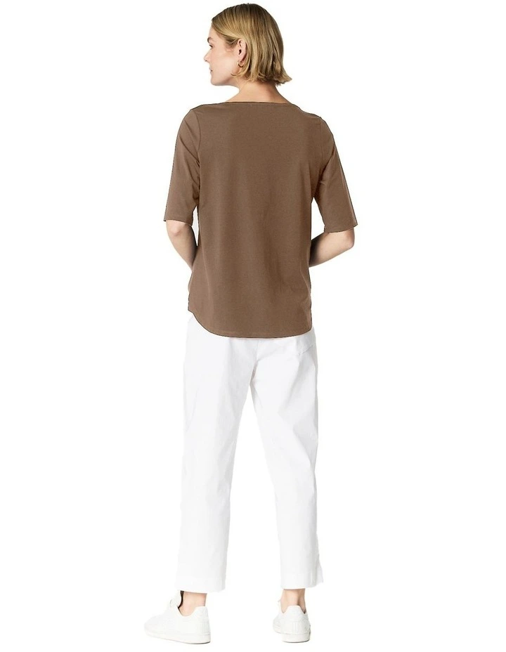 Monica Tee in Taupe image 2