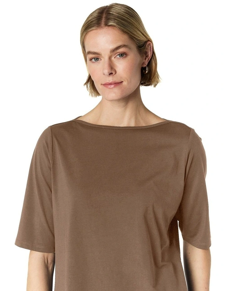 Monica Tee in Taupe image 4