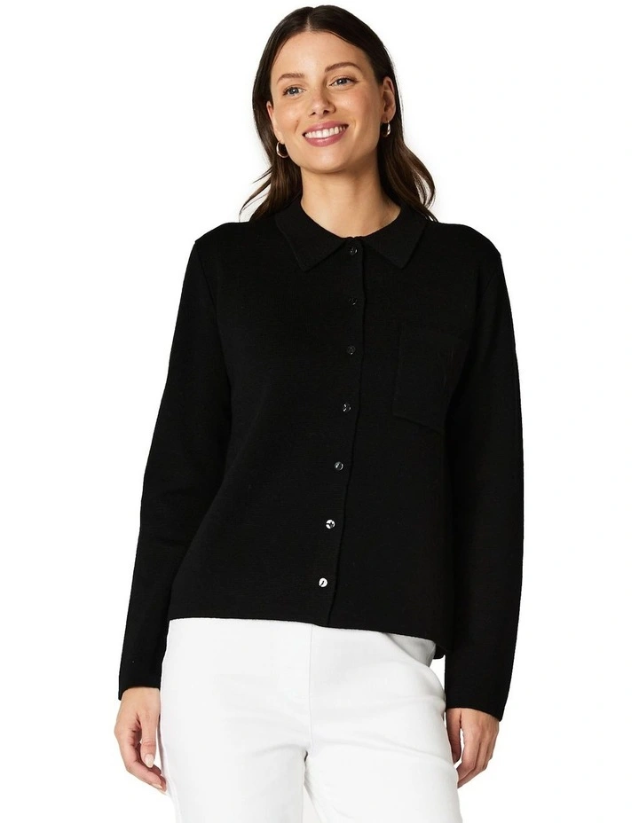 Banksia Knit Top in Black image 1