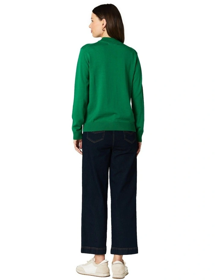 Janet Knit Top in Green image 2