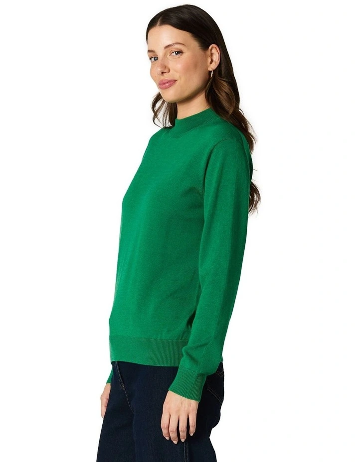 Janet Knit Top in Green image 3