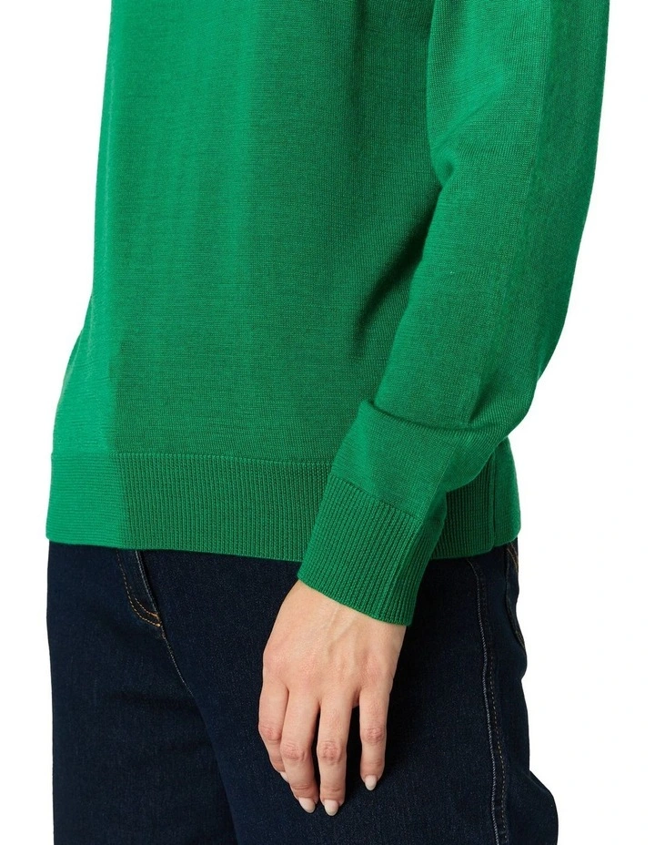Janet Knit Top in Green image 5