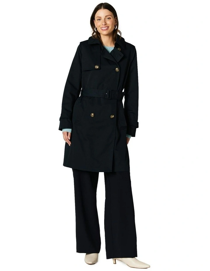 Chelsea Trench Coat in Navy image 1
