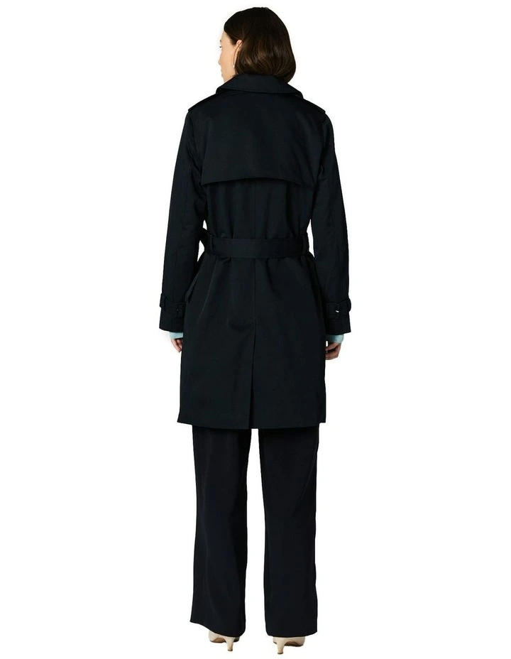 Chelsea Trench Coat in Navy image 2
