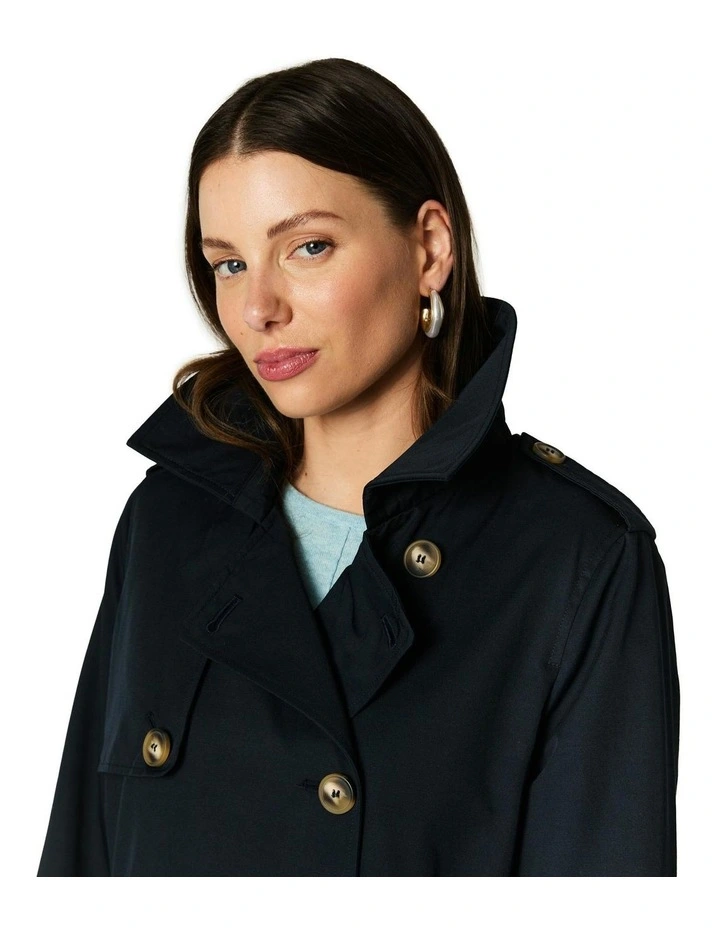 Chelsea Trench Coat in Navy image 5