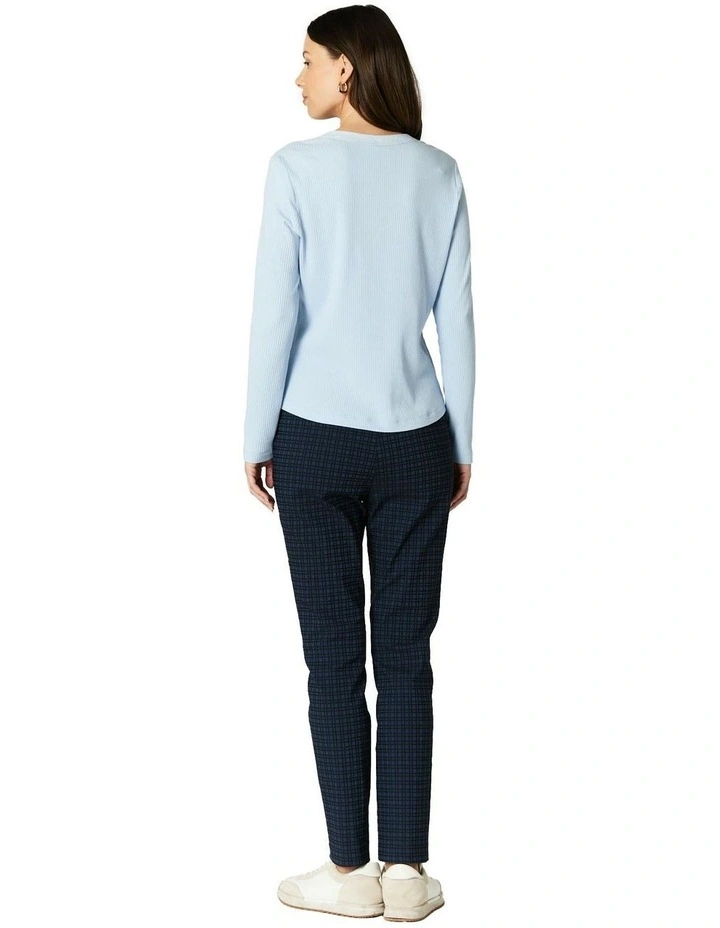 May Rib Top in Sky Blue image 2