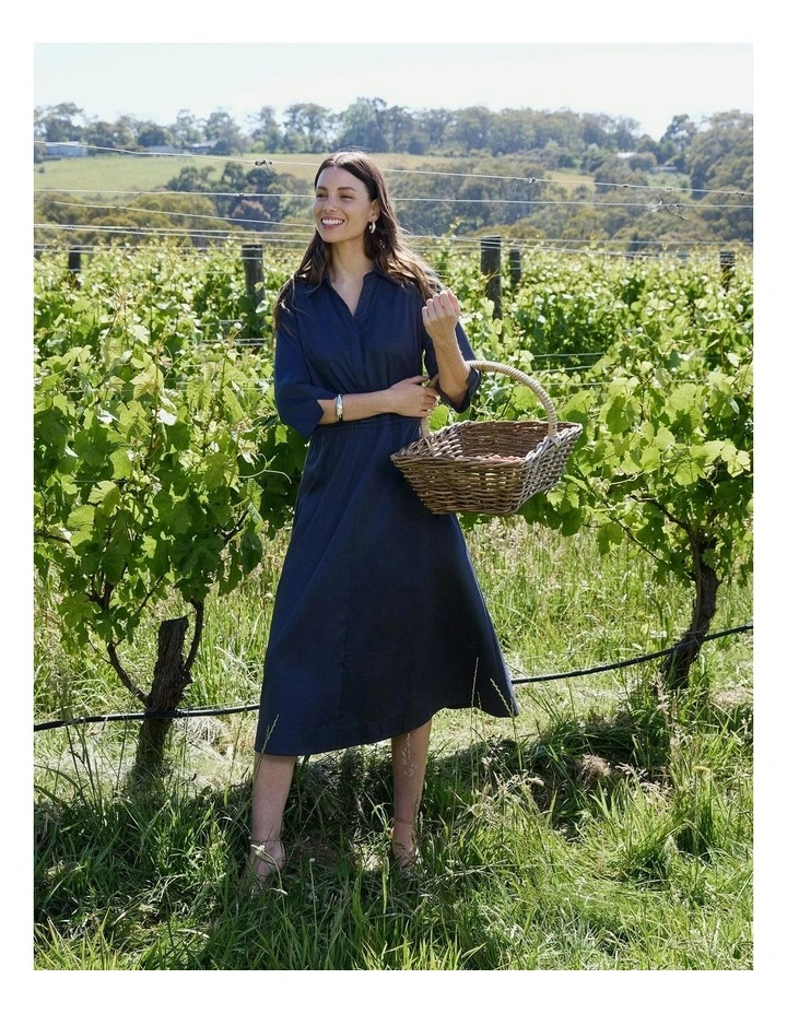 Gillian Dress in Dark Navy image 7