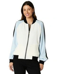 Asher Bomber Jacket in Pale Blue