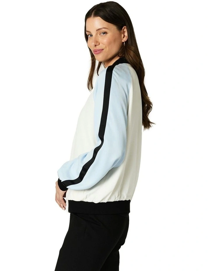 Asher Bomber Jacket in Pale Blue image 3