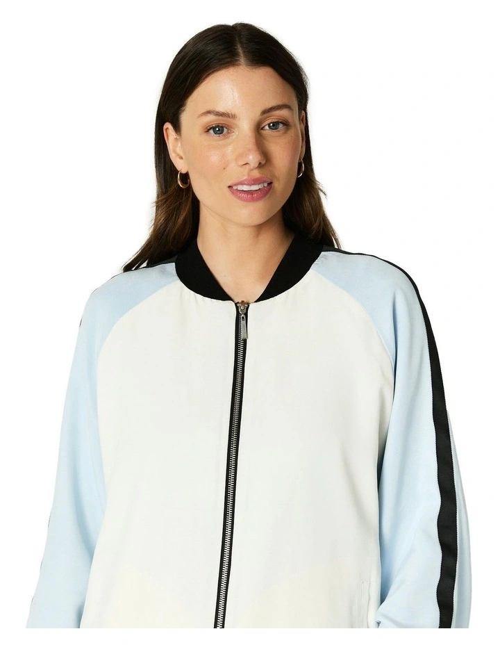 Asher Bomber Jacket in Pale Blue image 4