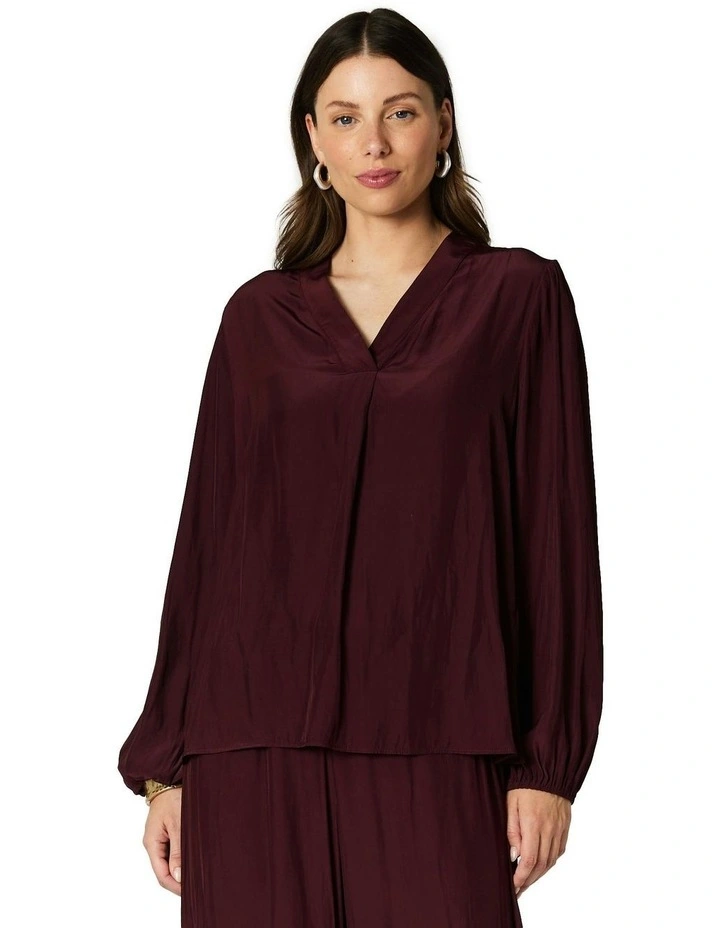 Francine Blouse in Wine image 1