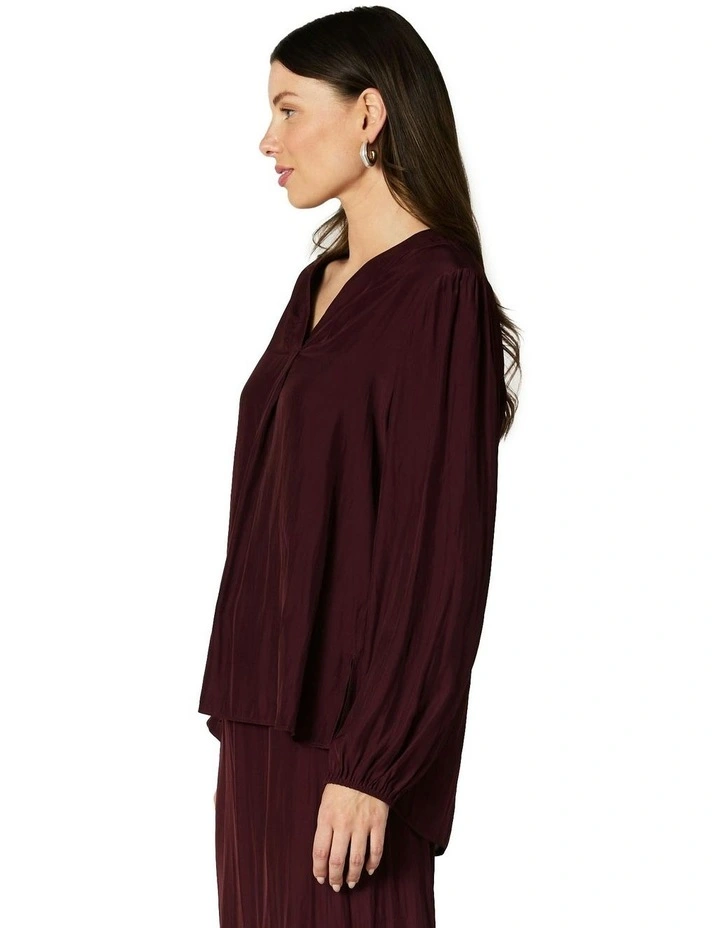 Francine Blouse in Wine image 3