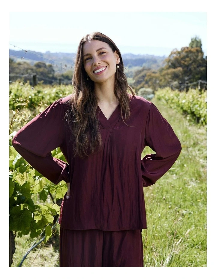 Francine Blouse in Wine image 7