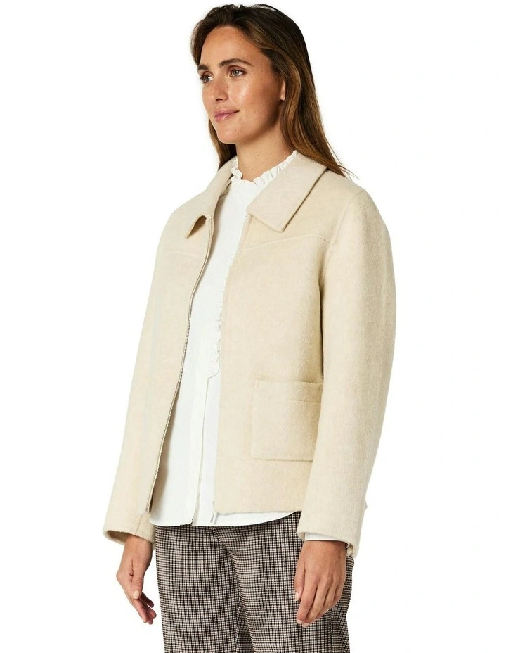 Osprey Crop Coat in Oatmeal image 3