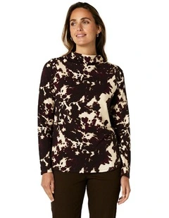 Alison Funnel Neck Top in Assorted