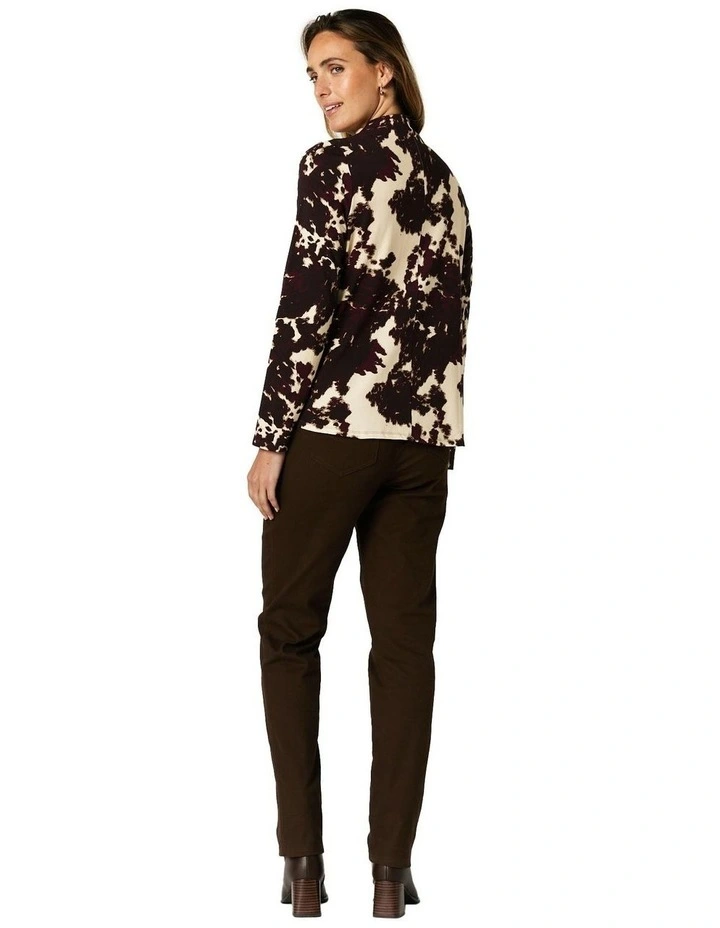 Alison Funnel Neck Top in Assorted image 2