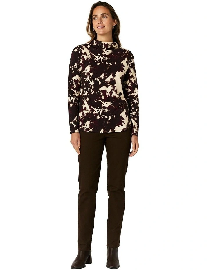 Alison Funnel Neck Top in Assorted image 6