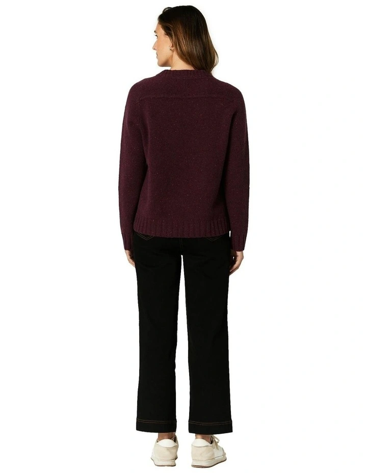 Hyacinth Sweater in Burgundy image 2