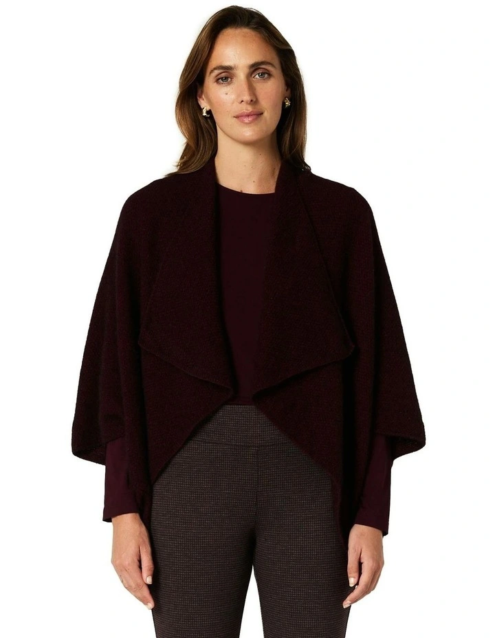 Longline Wrap in Wine image 1