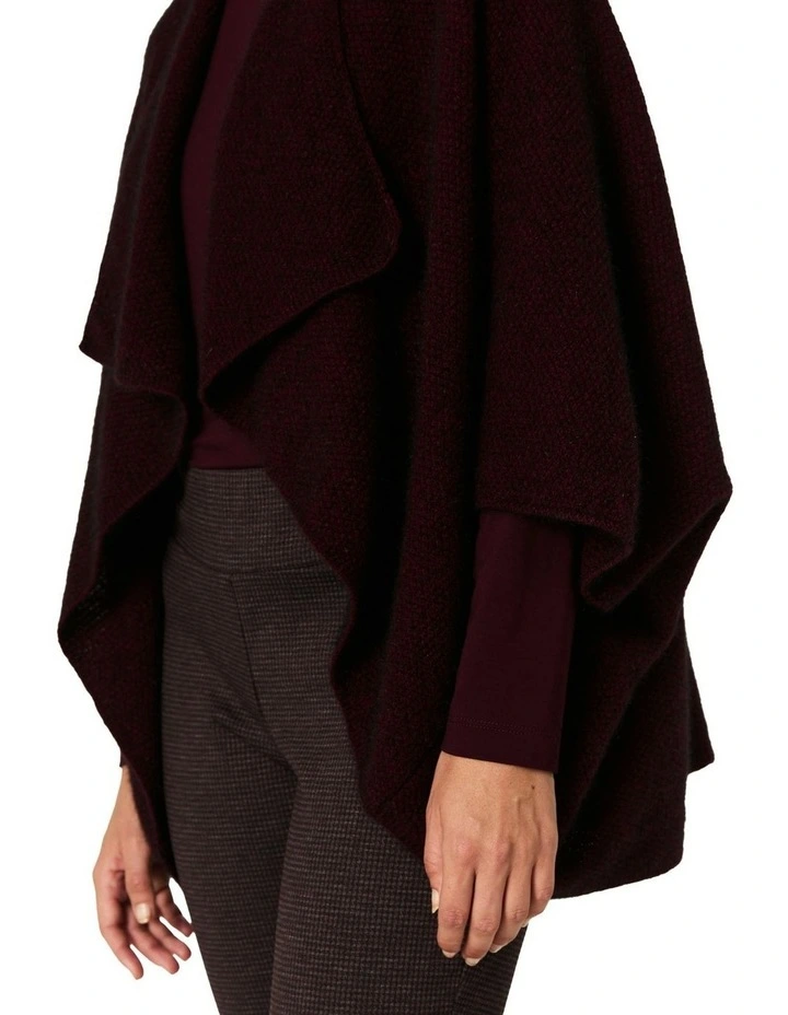 Longline Wrap in Wine image 5