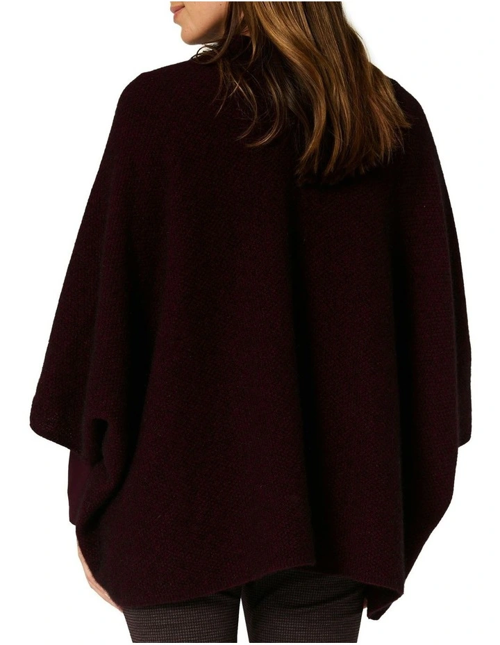 Longline Wrap in Wine image 6