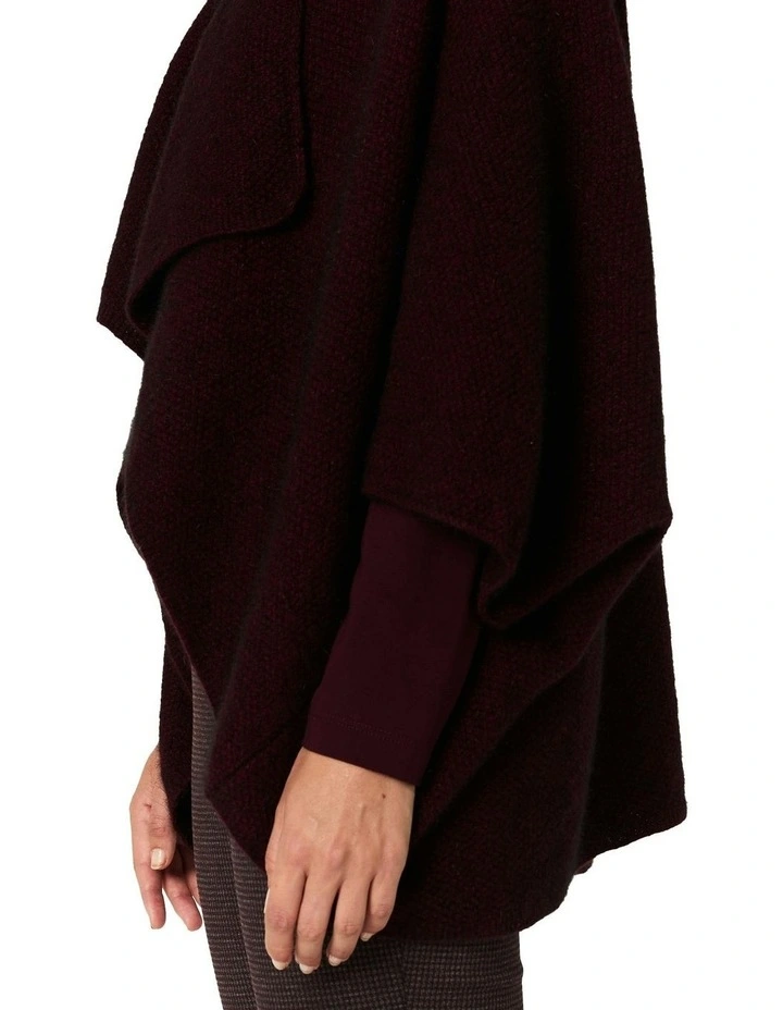 Longline Wrap in Wine image 7