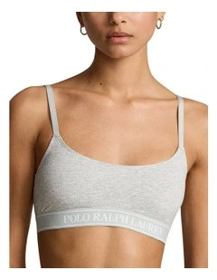 Unlined Scoop Bralette in Heather Grey