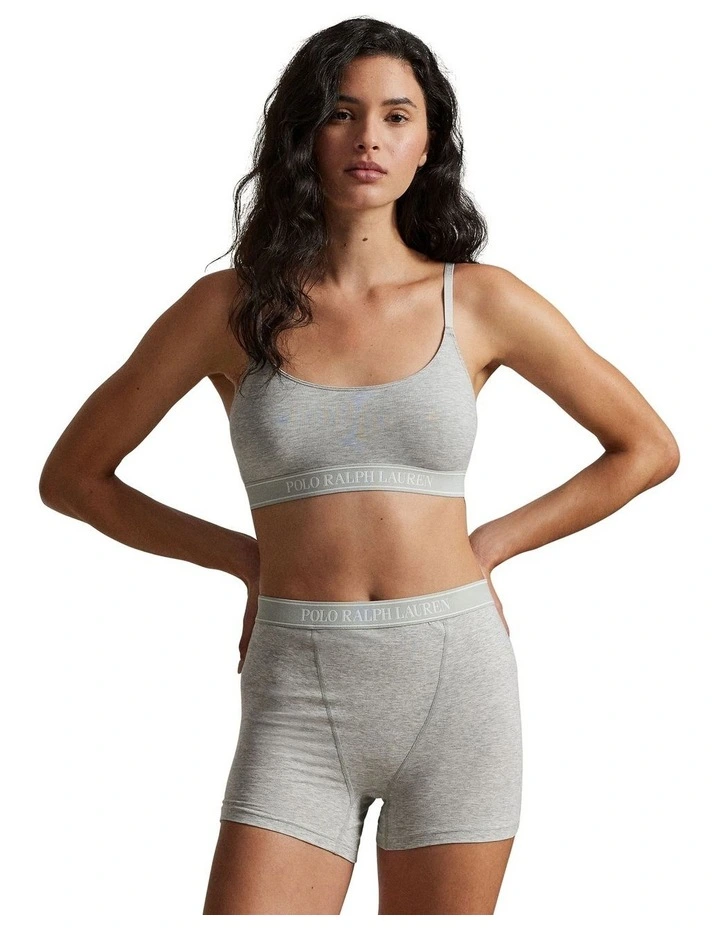 Unlined Scoop Bralette in Heather Grey image 6