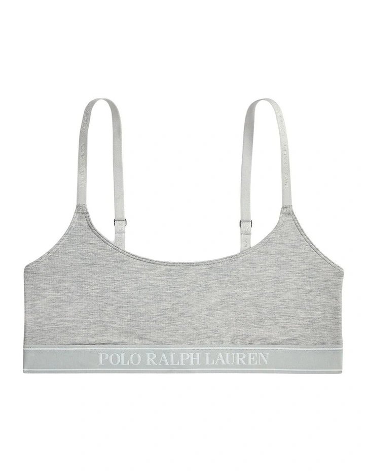 Unlined Scoop Bralette in Heather Grey image 7