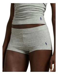 Club Cotton Stretch Shorty Underwear in Heather Grey