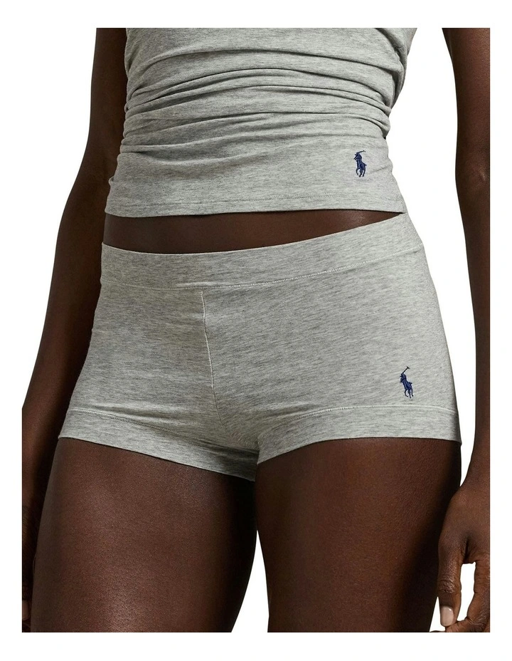 Club Cotton Stretch Shorty Underwear in Heather Grey image 1