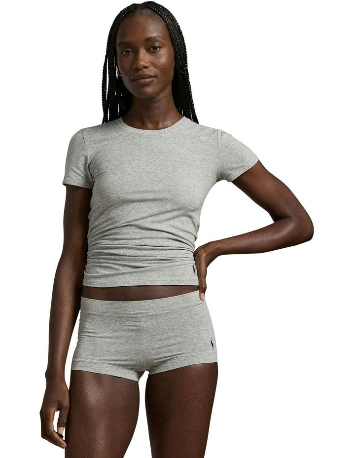 Club Cotton Stretch Shorty Underwear in Heather Grey image 4