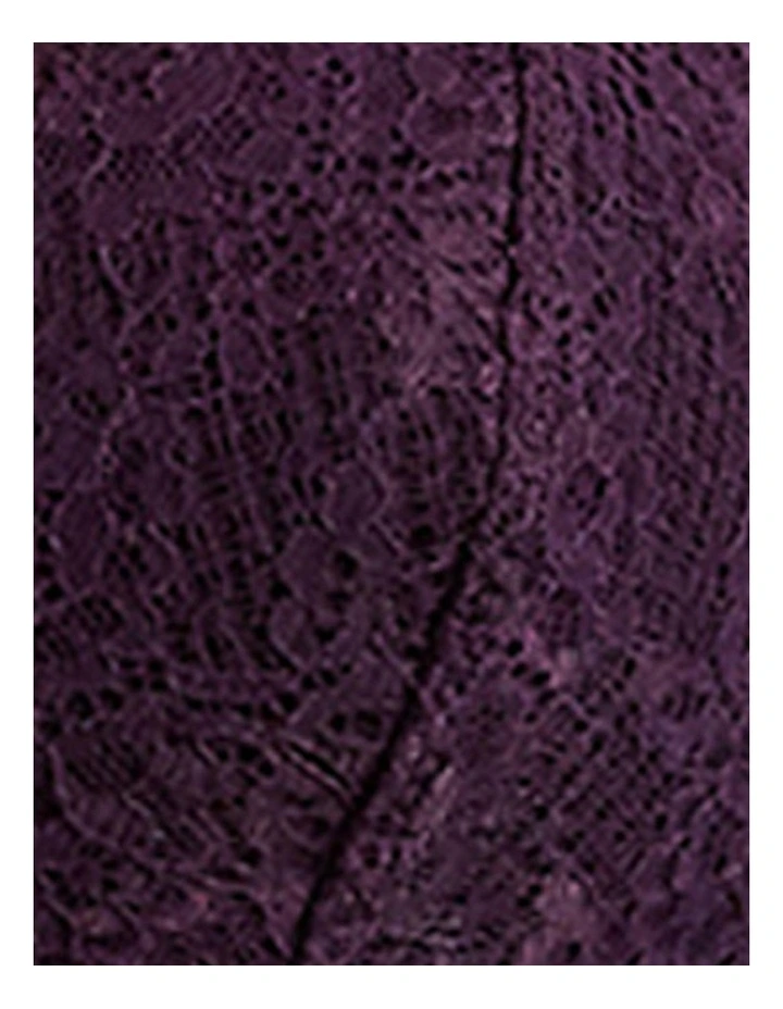 Love Collection Unpadded Triangle Lace Bralette in Aubergine image 7