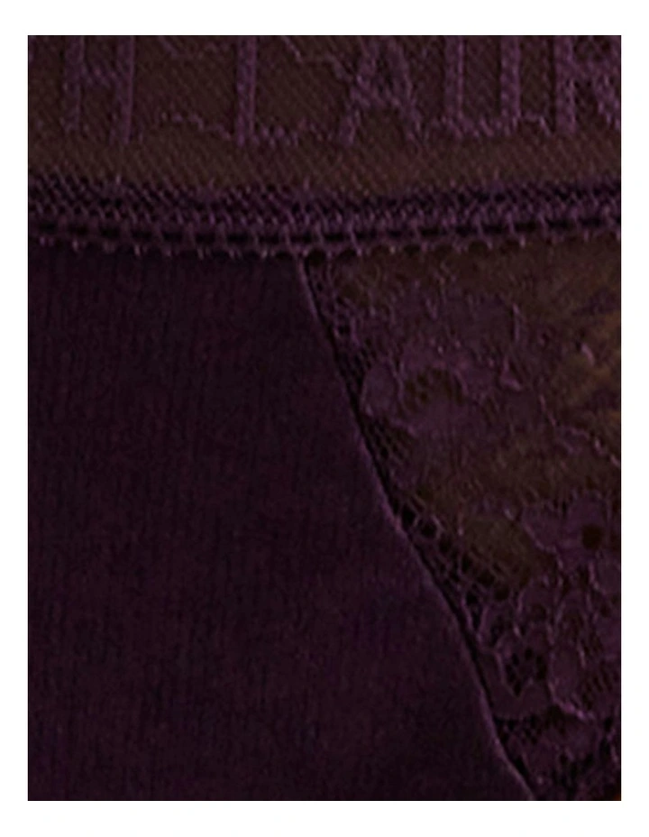 Love Collection Cotton & Lace Bikini Brief in Aubergine image 6
