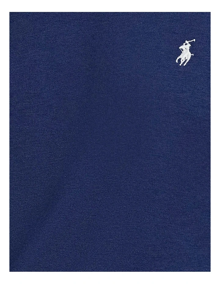 Club Terry Long Sleeve Cotton Jersey Pyjama Set in Navy image 6