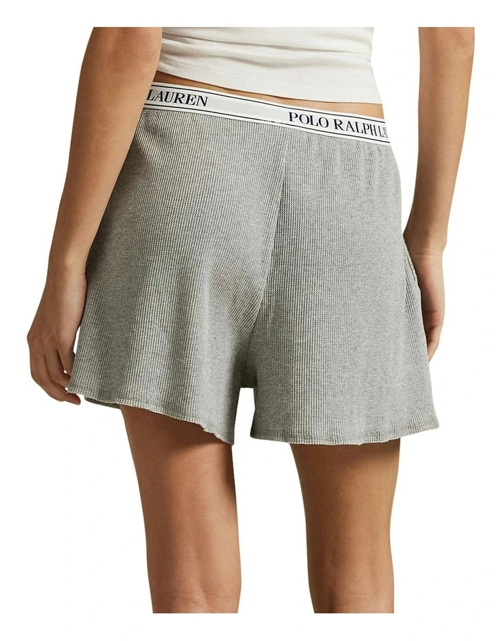 Club Waffle Cotton Boxer Short in Heather Grey image 2