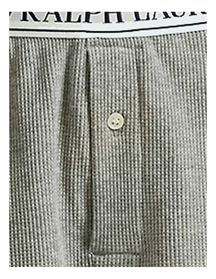 Club Waffle Cotton Boxer Short in Heather Grey image 6
